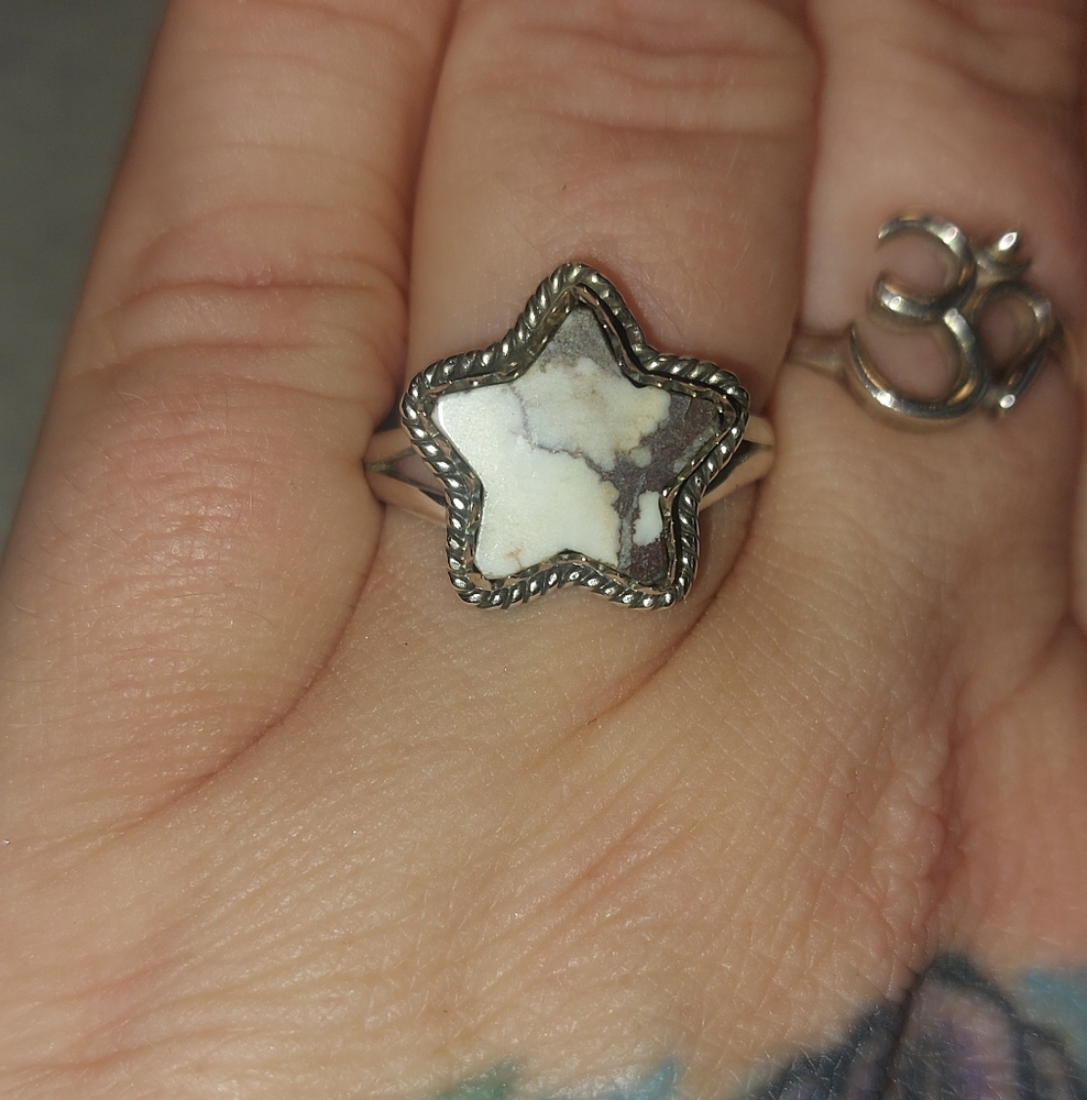 Wild Horse Jasper Star Shaped Ring - Picture 5 of 9
